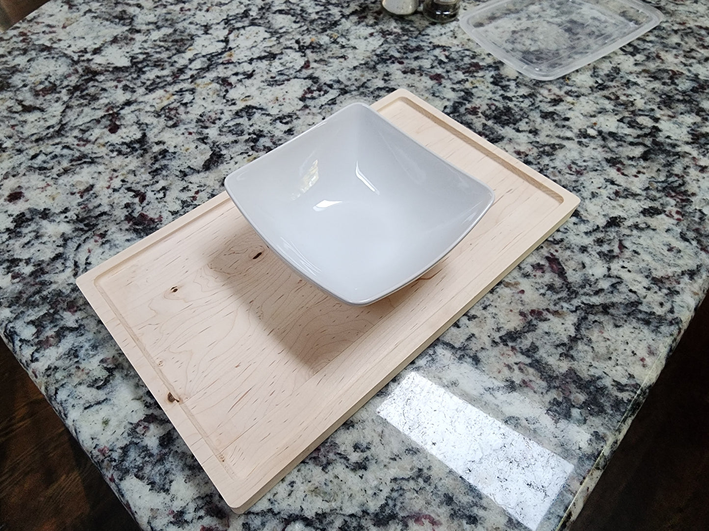 Wood tray with Laser Engraving