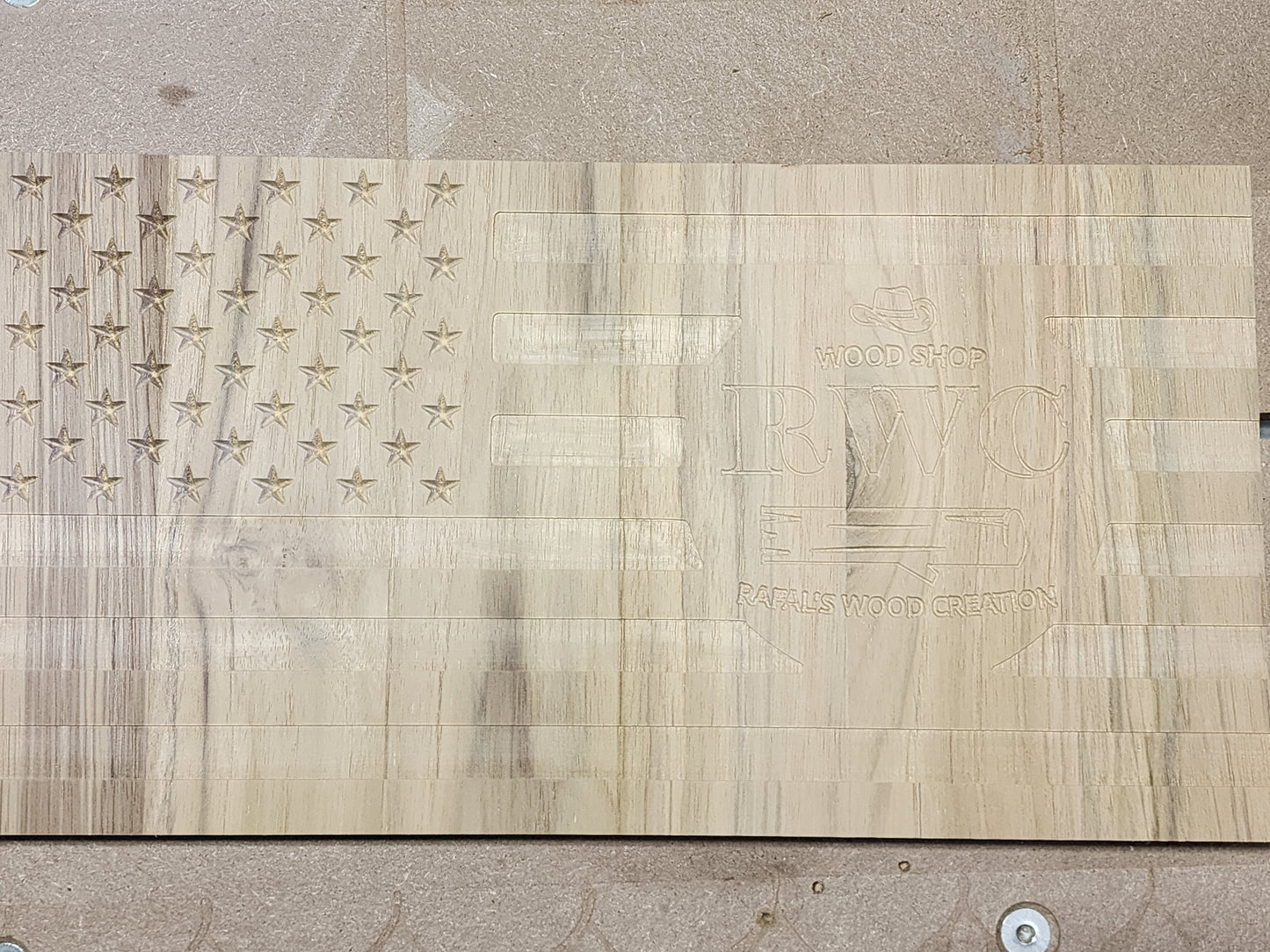 Handcrafted US Flag 4"x7 1/2"