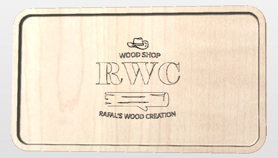 Wood tray with Laser Engraving