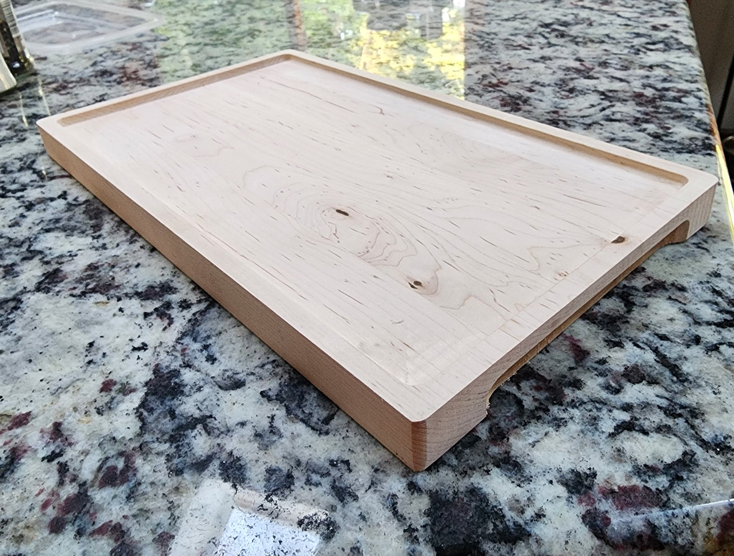 Wood tray with Laser Engraving