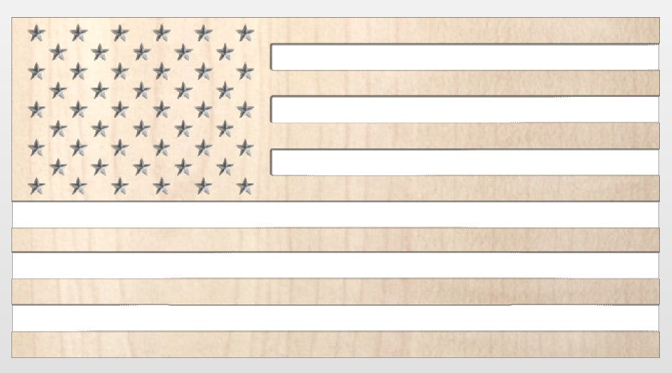Handcrafted US Flag  4"x7 1/2"